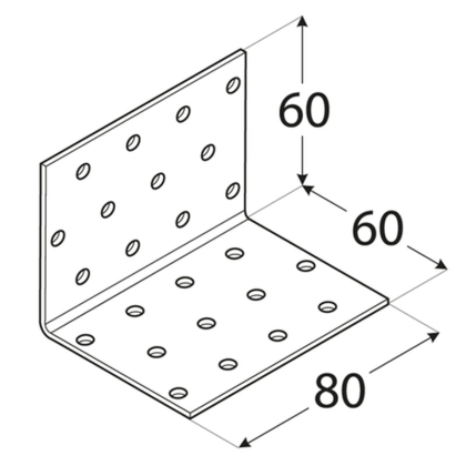 DOMAX Úhleník montážní 60x60x80 KM5 4105