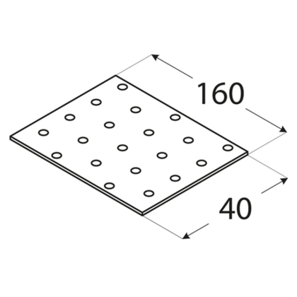 DOMAX Destička perforovaná 40x160 PP4 4404