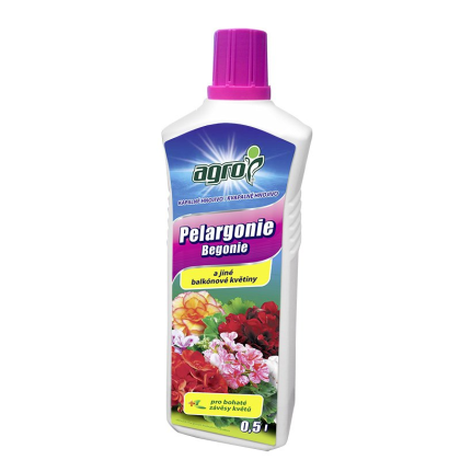 AGRO Kapalné hnojivo pro pelargonie a jiné balkónové květiny 0,5 l