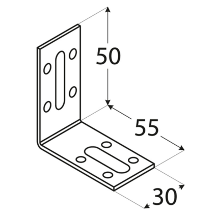 DOMAX Úhleník stavitelný 50x55x30 KRD1 4215