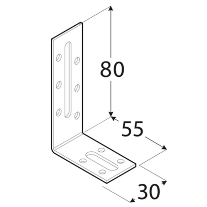 DOMAX Úhleník stavitelný 80x55x30 KRD3 4217