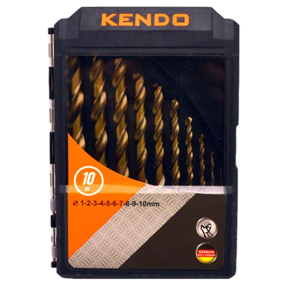 KENDO Sada vrtáků do kovu 1,0-10,0 mm kobaltové HSS-Co DIN338 10ks 11603934