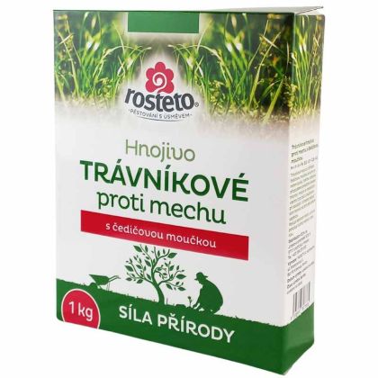 ROSTETO Hnojivo s čedičovou moučkou - trávníkové proti mechu 1 kg