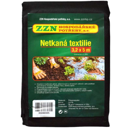 ZZN textilie netkaná 3,2x5 m, 50 g, černá