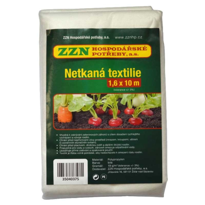 ZZN textilie netkaná 1,6x10 m, 19 g, bílá