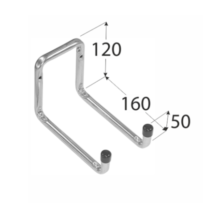 DOMAX Hák dvojitý U H2U 160mm 5823